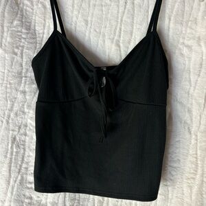 Black Cropped Tank Top Size L